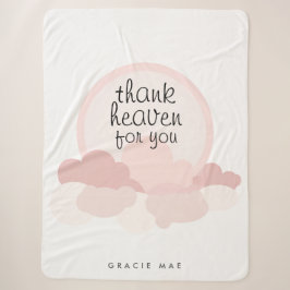 Danke Heaven für Sie | Rosa und neutrale Wolken Sherpadecke