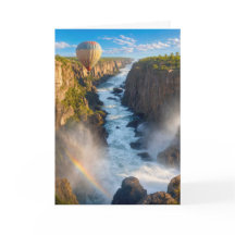 Danke Heißluftballon über dem Canyon