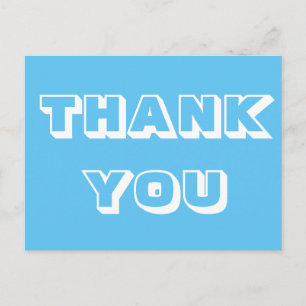Danke, hellblau weiß postkarte
