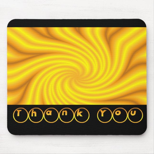 Danke helles Gelb Mousepad (Vorne)