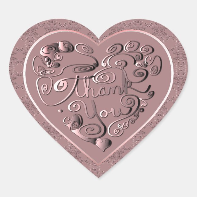 Danke  Herz-Aufkleber (Vorderseite)
