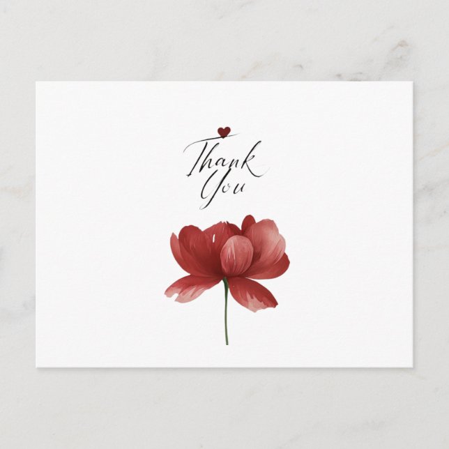 Danke, Herz Ein leises Danke Dankbarkeit in Bl Postkarte (Vorderseite)