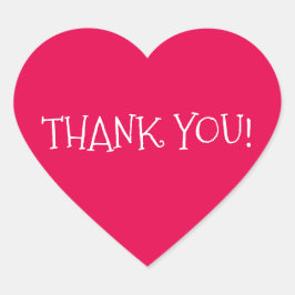 Danke Herz-Förmiger Aufkleber