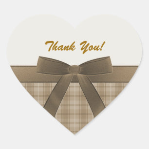 Danke Herz geformter Aufkleber