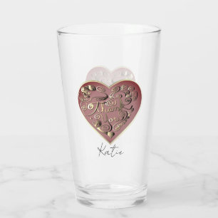 "Danke" Herz Glas Tasse
