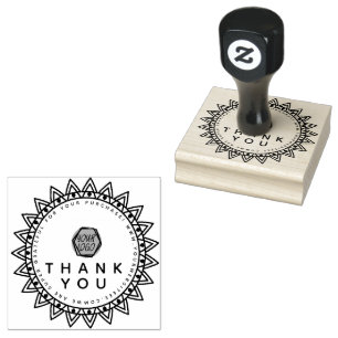 Danke Herzformen Boutique-Geschäftslogo Gummistempel