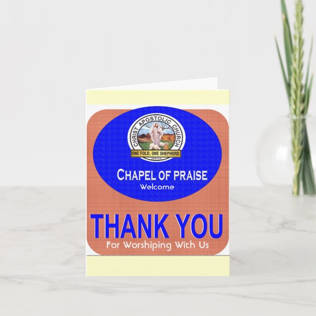 DANKE, herzlich willkommen , dass ihr mit uns gesp Dankeskarte (Vorderseite)