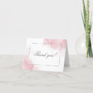 Danke Hochzeit Hauch von Rosa Silber Abstrakt