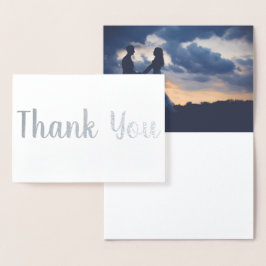 Danke, Hochzeit| Silber Folienkarte