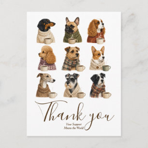 Danke Hund Kuschel Kaffee Liebhaber Haustier Bouti Postkarte