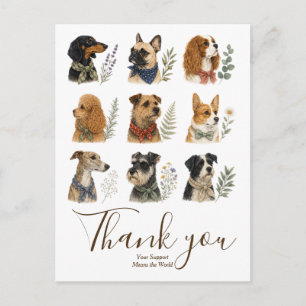Danke-Hund Tierarzt Hundepfleger Welpe Postkarte