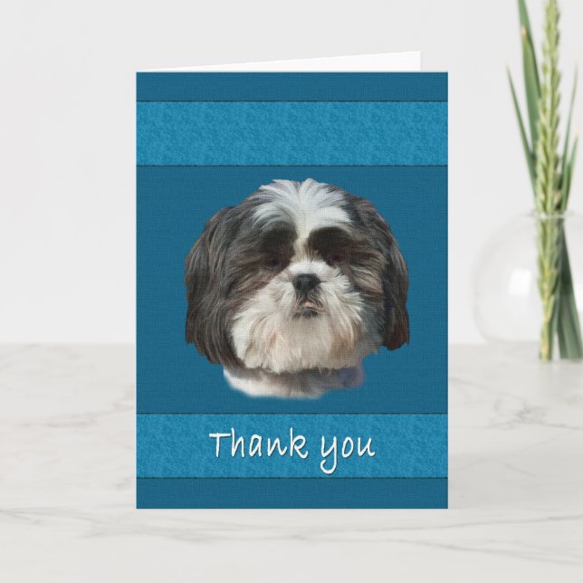 Danke, Hundekarte Shih Tzu Dankeskarte (Vorderseite)