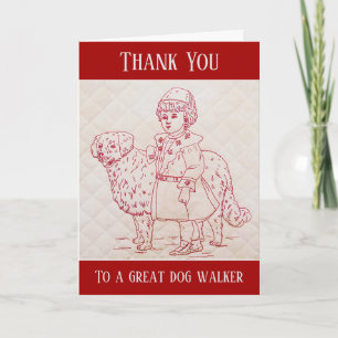 Danke Hundesitter Vintage-Stickerei eines Hundes