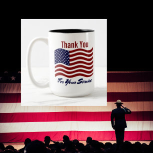 Danke Ihnen Amerikanische Flagge Kaffeetasse