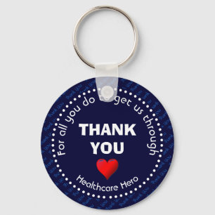 DANKE IHNEN Gesundheitswesen Hero Custom NAVY Schlüsselanhänger