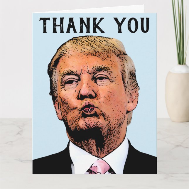 DANKE IHNEN GREETKARTE DONALD TRUMP KISS KARTE (Vorderseite)