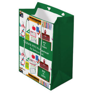 DANKE IHNEN Lehrer Lehrerauswertungs-Schule GREEN Mittlere Geschenktüte