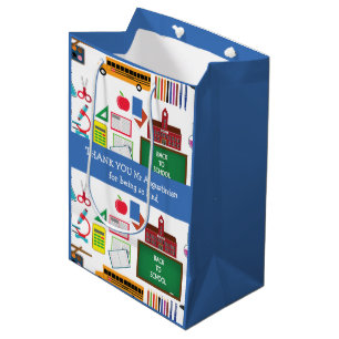 DANKE IHNEN Lehrer Lehrerauswertungsschule BLAU Mittlere Geschenktüte