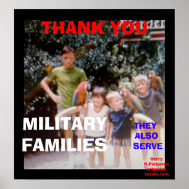 DANKE IHNEN MILITÄRISCHE FAMILIEN DRUCKEN POSTER