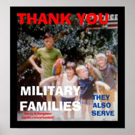 DANKE IHNEN MILITÄRISCHE FAMILIEN DRUCKEN POSTER