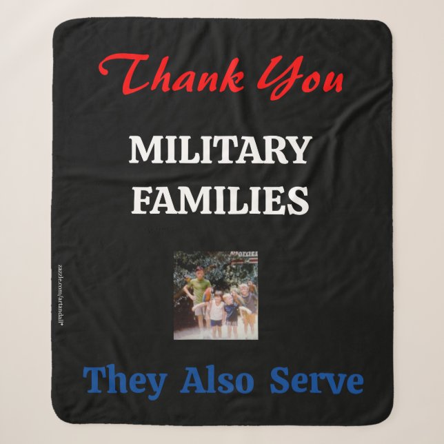 DANKE IHNEN MILITÄRISCHE FAMILIEN SHERPADECKE (Vorderseite)