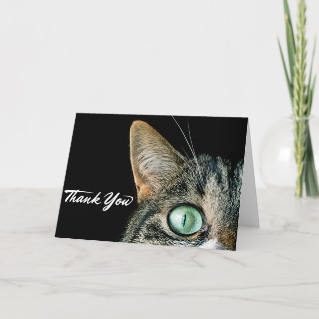 DANKE IHNEN niedliche Katzengrüßkarte Karte (Vorderseite)