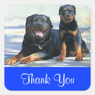 Danke Ihnen Rottweiler Welpe Hund Gruß Aufkleber