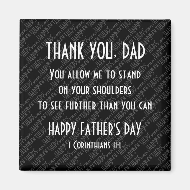 DANKE IHNEN VATER ROLE MODEL VATER Day Magnet (Vorne)
