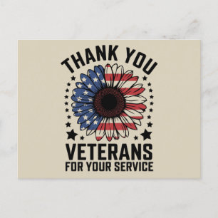 Danke Ihnen Veteranen Sonnenblume Militärveteranen Postkarte