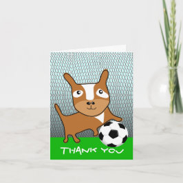 Danke, Ihr Card Soccer Dog Dankeskarte