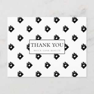 Danke Immobilien Häuser Postkarte