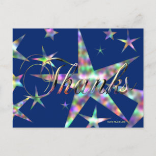 Danke in Blau   Blue Beach Song™ Postkarte
