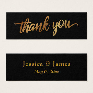 Danke in Faux Smooth Gold Schrift Hochzeitsgeschen