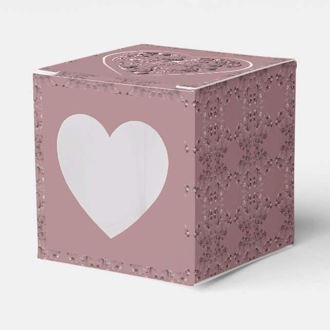 "Danke" in staubigem Rosa Geschenkschachtel (Vorderseite)
