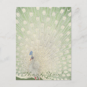Danke   Japanische Kunstkunst   Pfauenpostkarte Postkarte