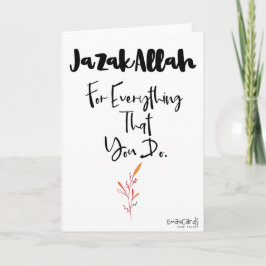 Danke - JazakAllah einfach Karte