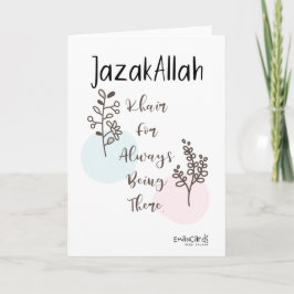 Danke - JazakAllah  Karte