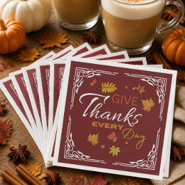 Danke, jeden Tag | Fall Foliage Paper Napkin Serviette