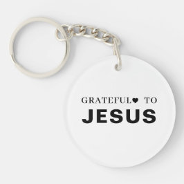 Danke Jesus | Christliches Glaubensherzdesign Schlüsselanhänger