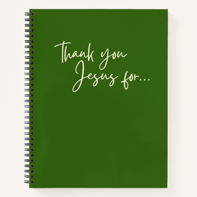 Danke Jesus für das Dankeschön Notizbuch. Notizbuch (Vorderseite)