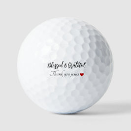 Danke, Jesus | Gesegnet und dankbar | Faith Heart Golfball