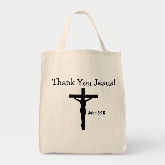 Danke Jesus John um 3:16 Tragetasche (Vorne)