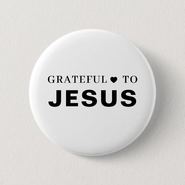Danke Jesus | Moderne christliche Glaubensgestaltu Button (Vorderseite)