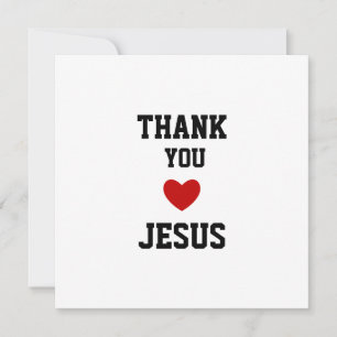 Danke, Jesus   Modernes Christliches Glaubensherz Dankeskarte