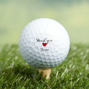 Danke, Jesus   Modernes Christliches Glaubensherz Golfball