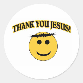 Danke, Jesus Runder Aufkleber