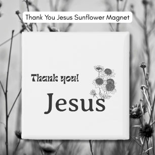 Danke Jesus Sonnenblume Magnet