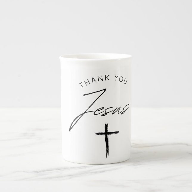 Danke Jesus Tasse, Bible Verse Christliche Bibel Prozellantasse (Vorderseite)