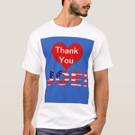 Danke, JOE! auf Blau mit Flagge T-Shirt