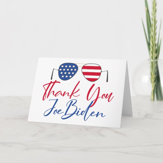 Danke Joe Biden American Flag Card Karte (Vorderseite)